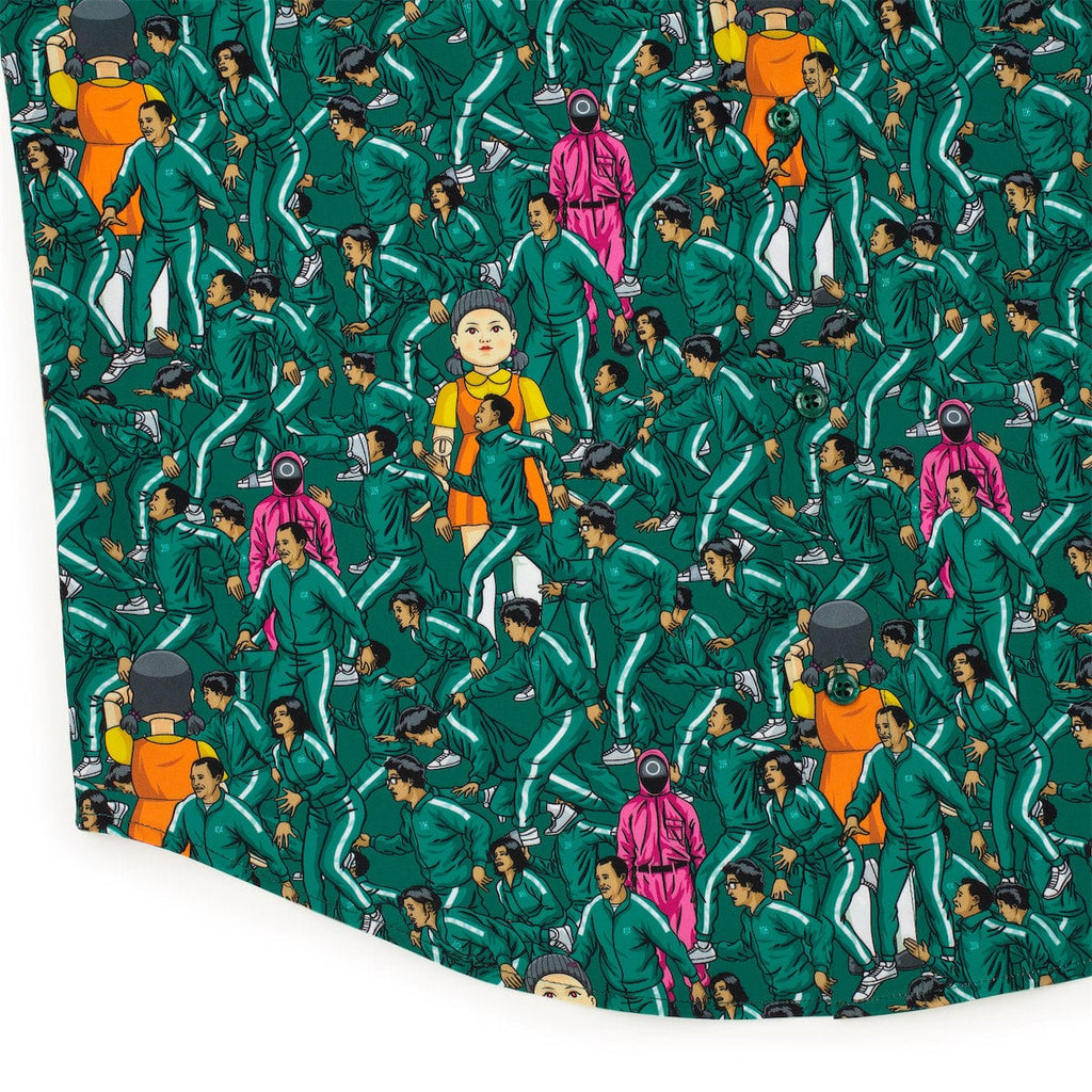 RSVLTS First Game KUNUFLEX Short Sleeve Shirt in Green — detail 7