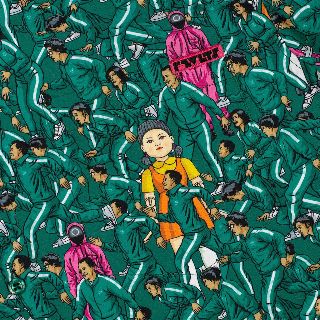 RSVLTS First Game KUNUFLEX Short Sleeve Shirt in Green — detail 3