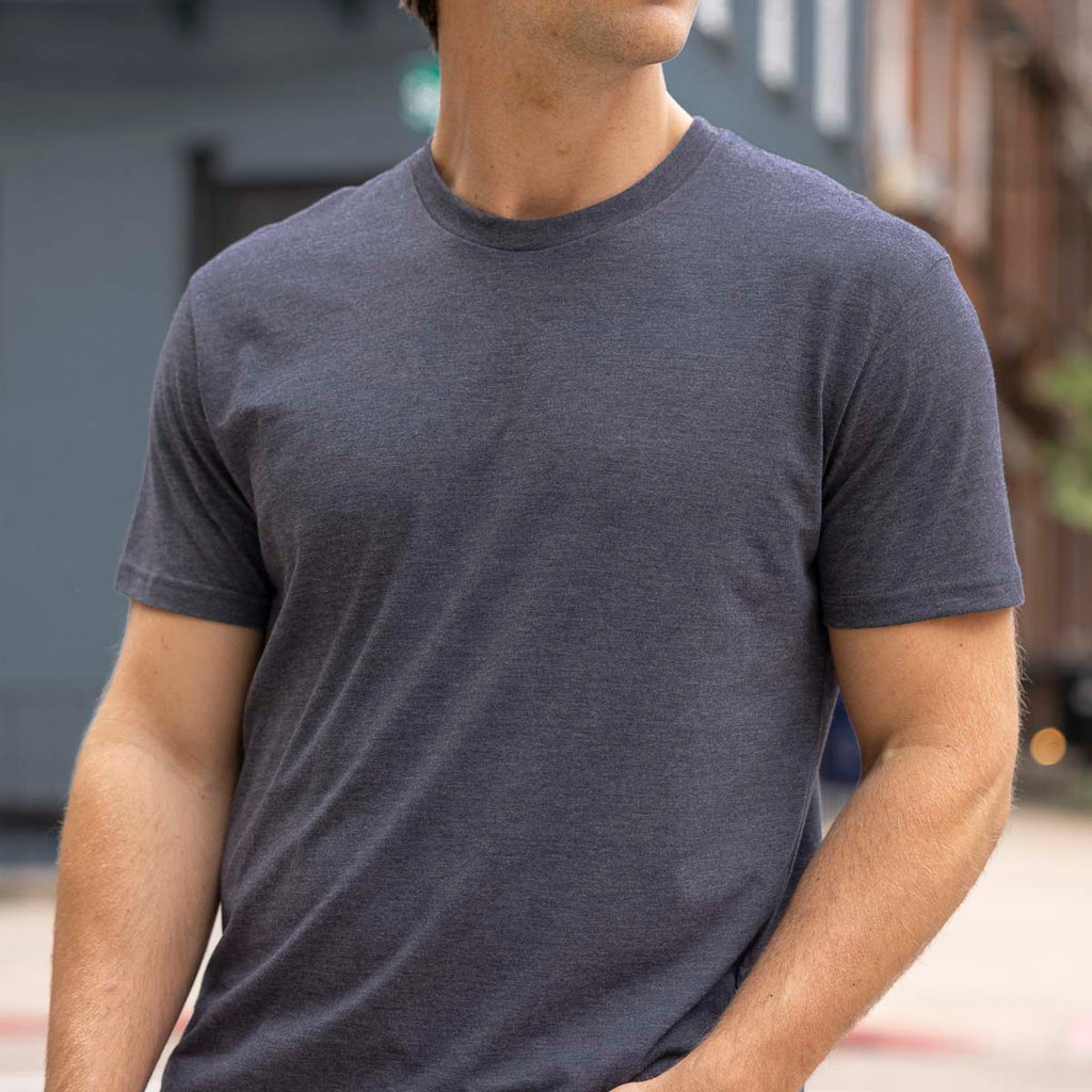 RSVLTS Heather Navy Crewneck Tee in Blue — detail 5