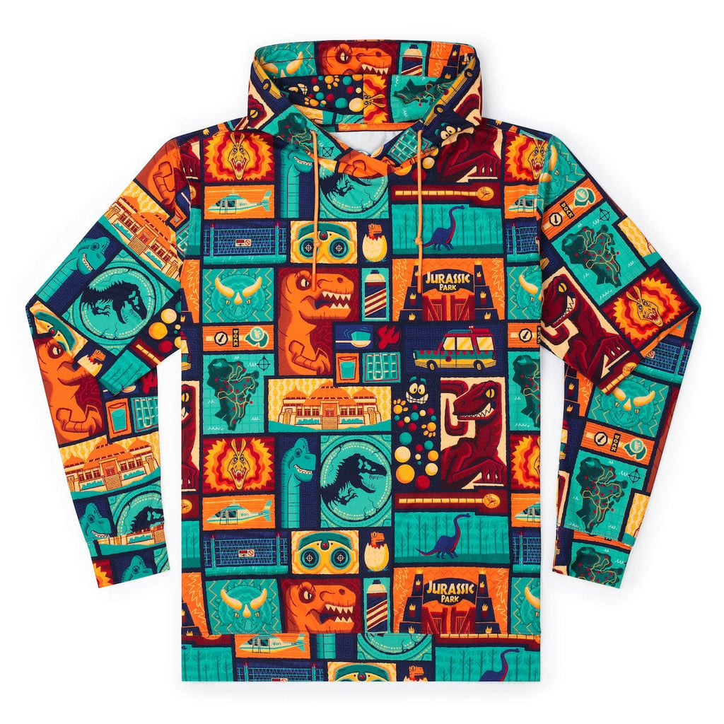RSVLTS Tiki Finds a Way Performance Hoodie in Multicolor — front view
