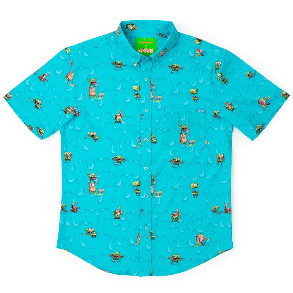 RSVLTS Trippy Bobs (Light Blue) KUNUFLEX Short Sleeve Shirt in Blue — detail 2