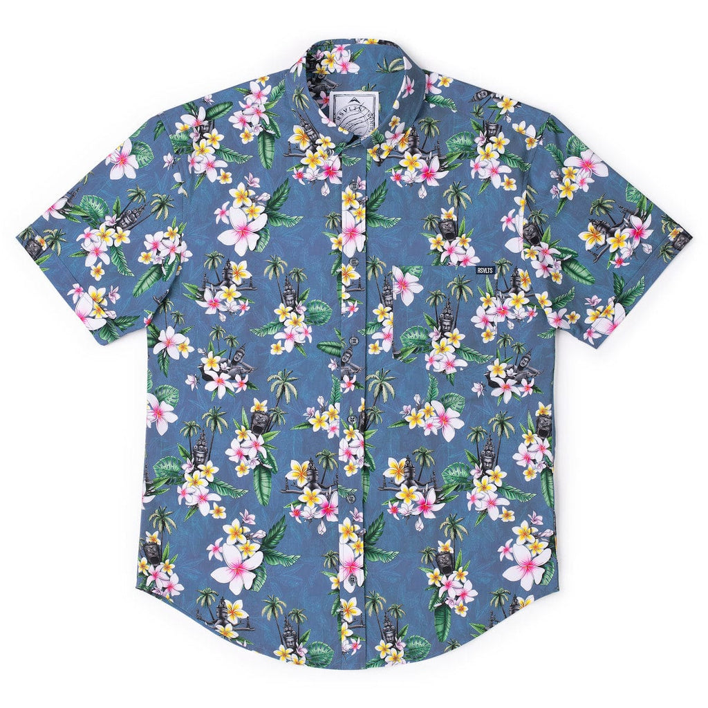 RSVLTS Wander Laos KUNUFLEX Short Sleeve Shirt in Gray — detail 8