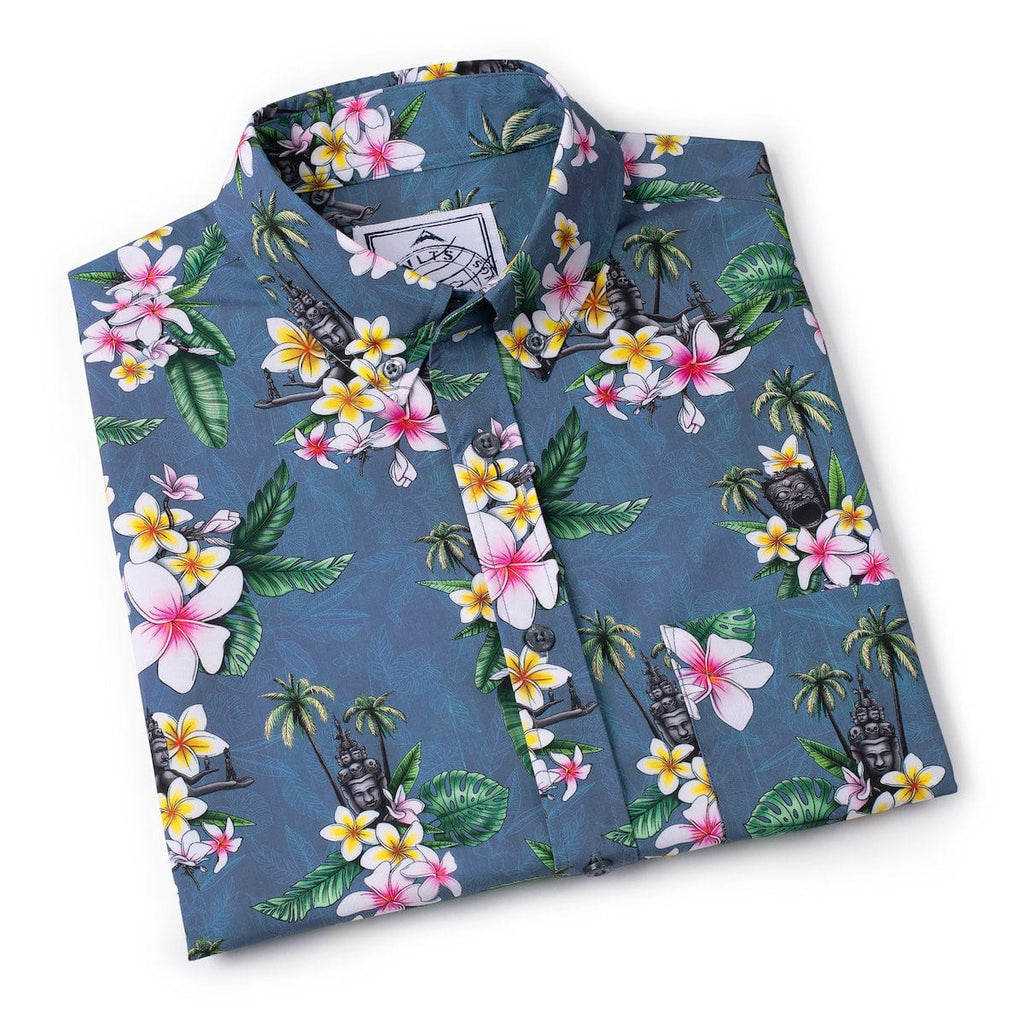 RSVLTS Wander Laos KUNUFLEX Short Sleeve Shirt in Gray — detail 11
