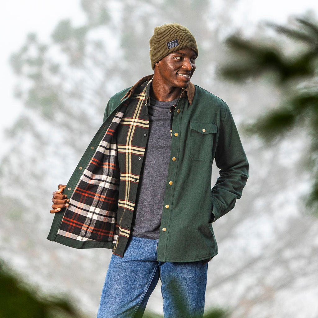 RSVLTS Hunter Green Heavy-Duty Shirt Jacket in Green — detail 9