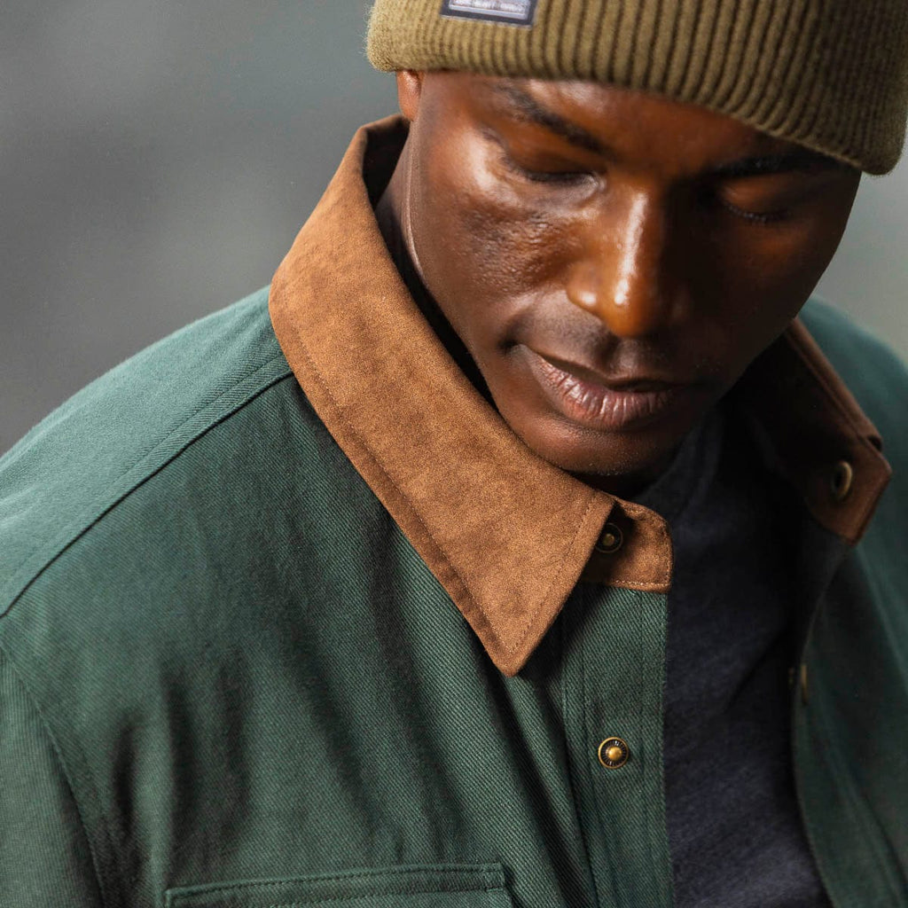 RSVLTS Hunter Green Heavy-Duty Shirt Jacket in Green — detail 10