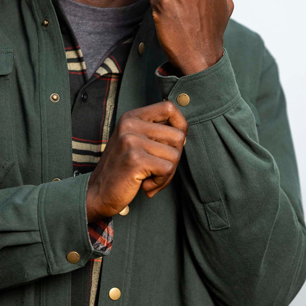 RSVLTS Hunter Green Heavy-Duty Shirt Jacket in Green — detail 7
