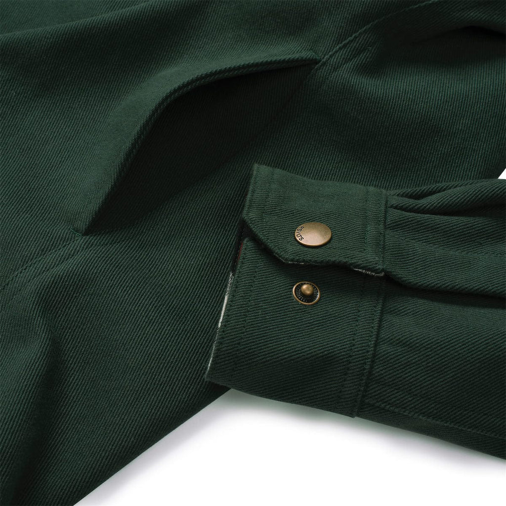 RSVLTS Hunter Green Heavy-Duty Shirt Jacket in Green — detail 11