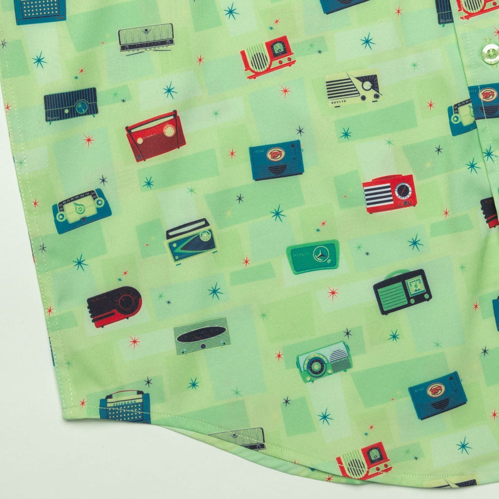 RSVLTS HiFi KUNUFLEX Short Sleeve Shirt in Green — detail 3