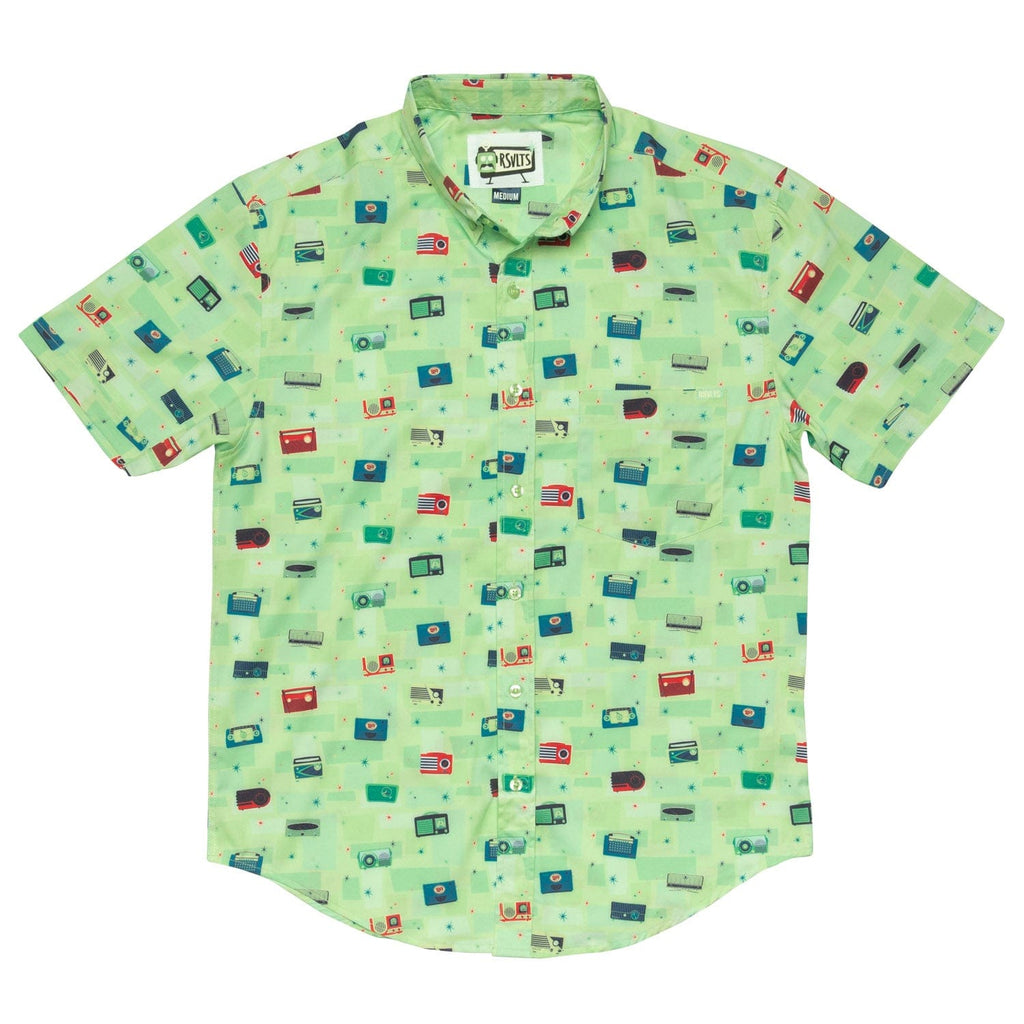 RSVLTS HiFi KUNUFLEX Short Sleeve Shirt in Green — detail 2