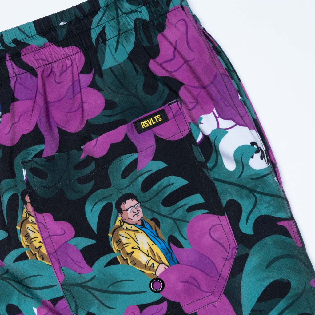 RSVLTS Nobody Cares Hybrid Shorts in Purple — detail 7