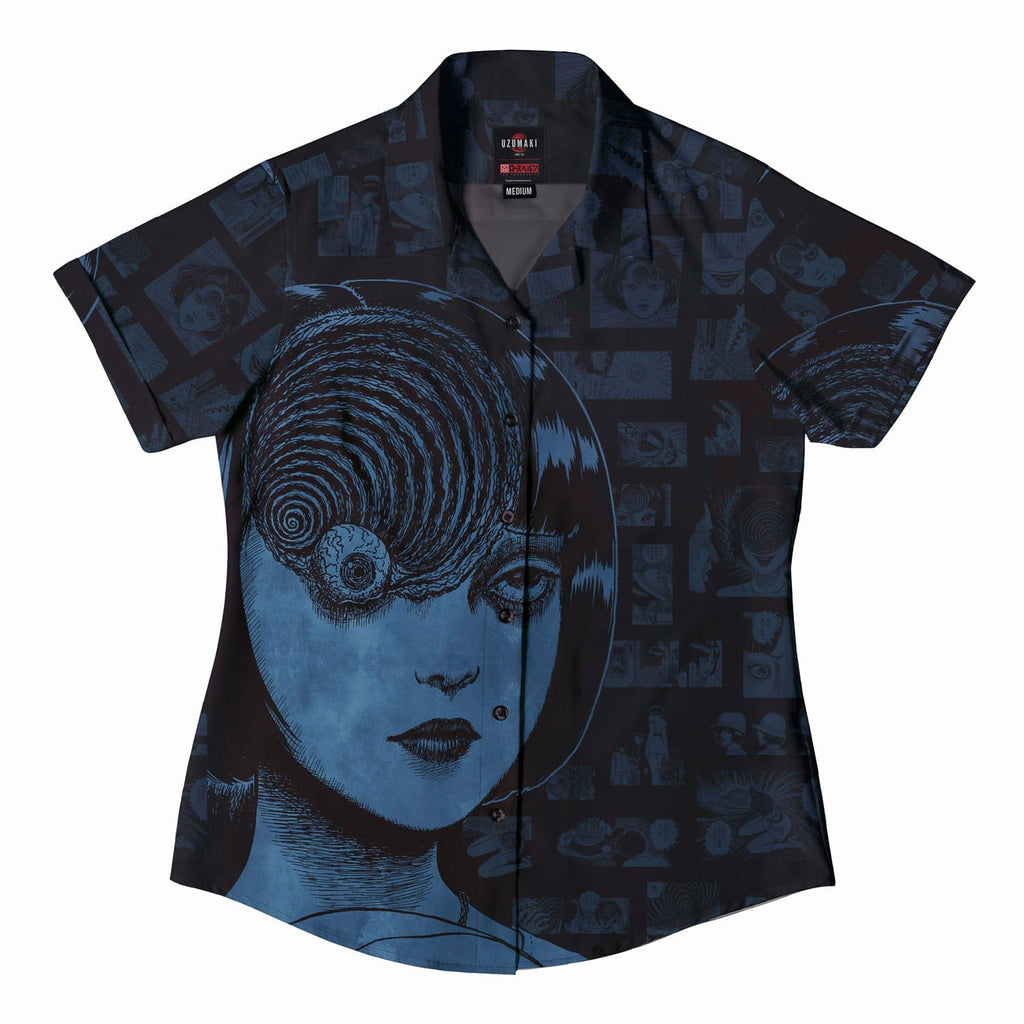 RSVLTS Irresistible Pull Women's KUNUFLEX Short Sleeve Shirt in Black — front view