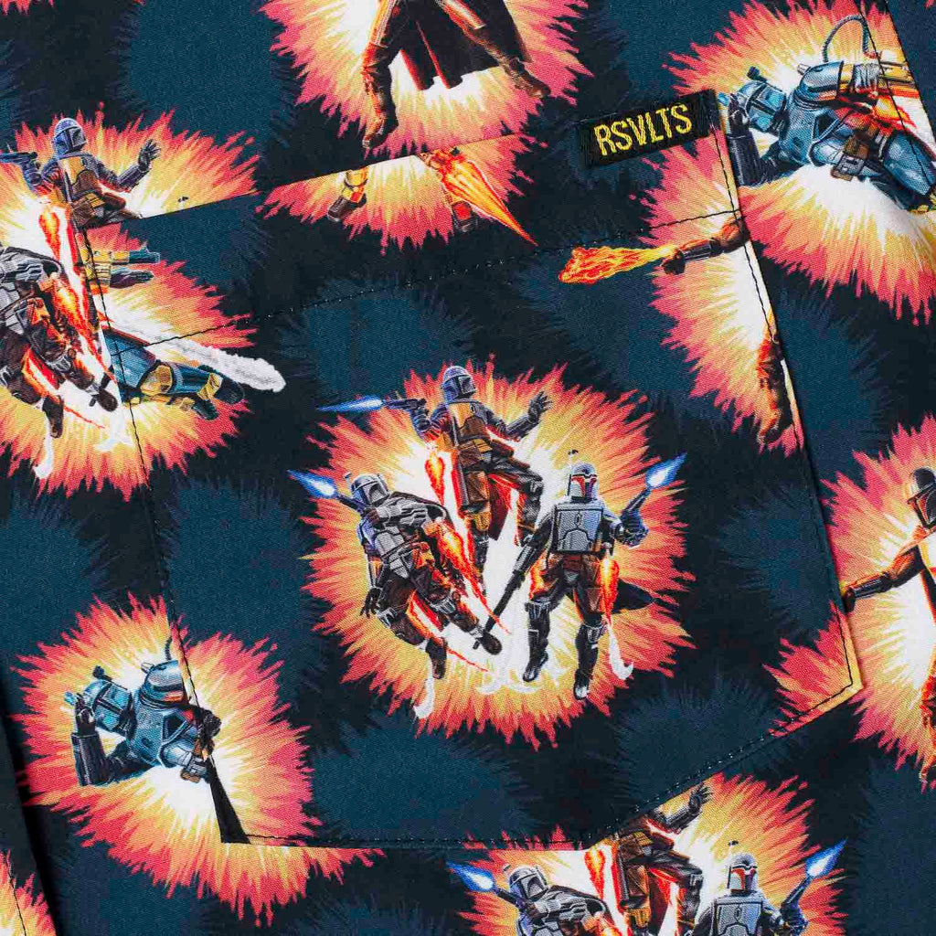 RSVLTS A Real Mandalorian Hero KUNUFLEX Short Sleeve Shirt in Black — detail 4