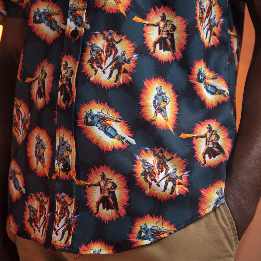 RSVLTS A Real Mandalorian Hero KUNUFLEX Short Sleeve Shirt in Black — detail 9