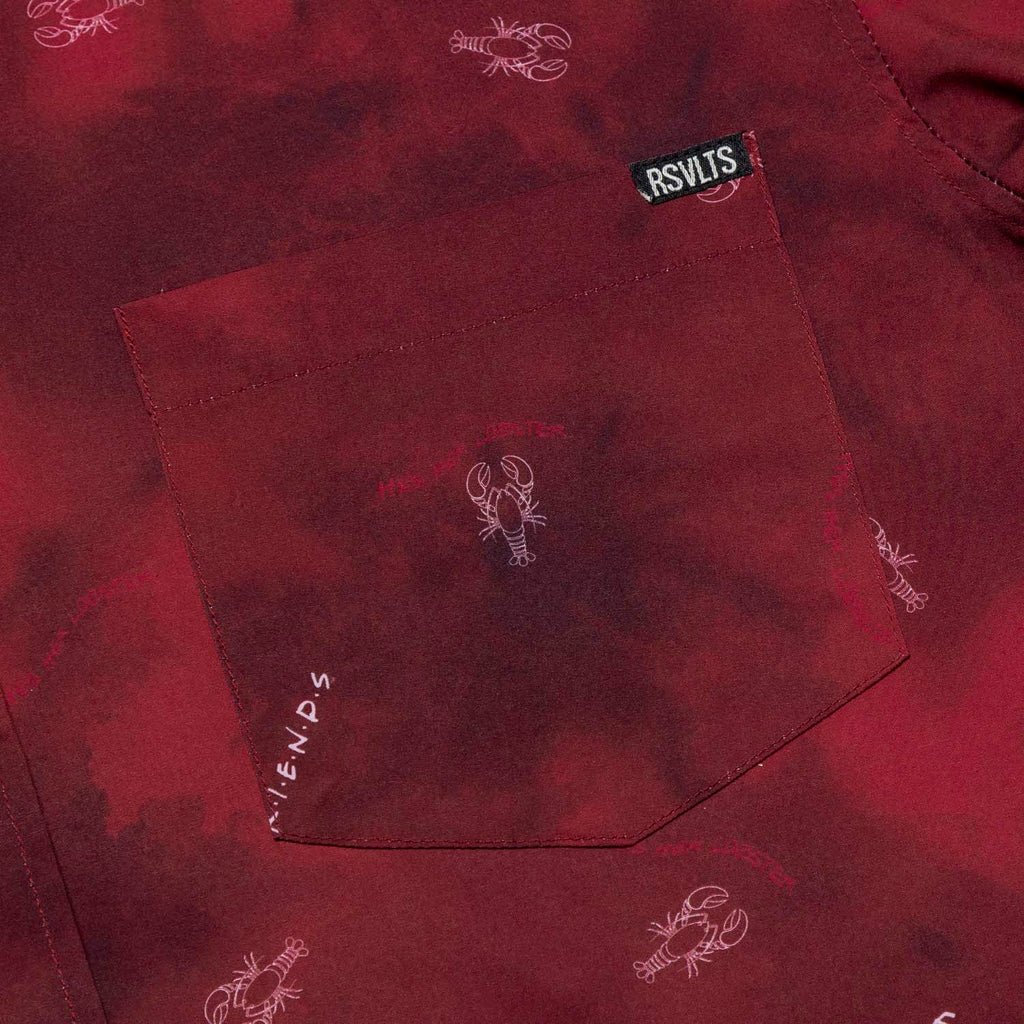 RSVLTS The One With Ross & Rachel KUNUFLEX Short Sleeve Shirt in Red — detail 4