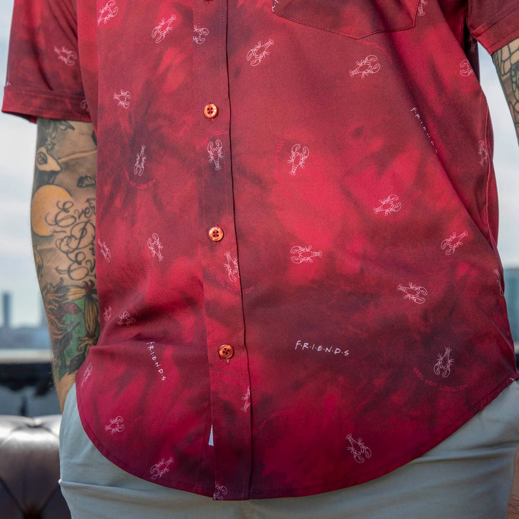RSVLTS The One With Ross & Rachel KUNUFLEX Short Sleeve Shirt in Red — detail 5