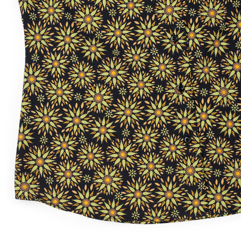 RSVLTS Solaris Women's KUNUFLEX Short Sleeve Shirt in Black — detail 4