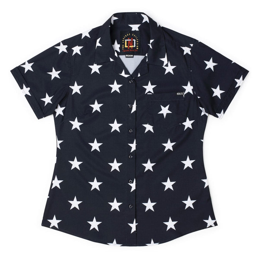 RSVLTS Hubble Women's KUNUFLEX Short Sleeve Shirt (Legends Edition) in Black — detail 4