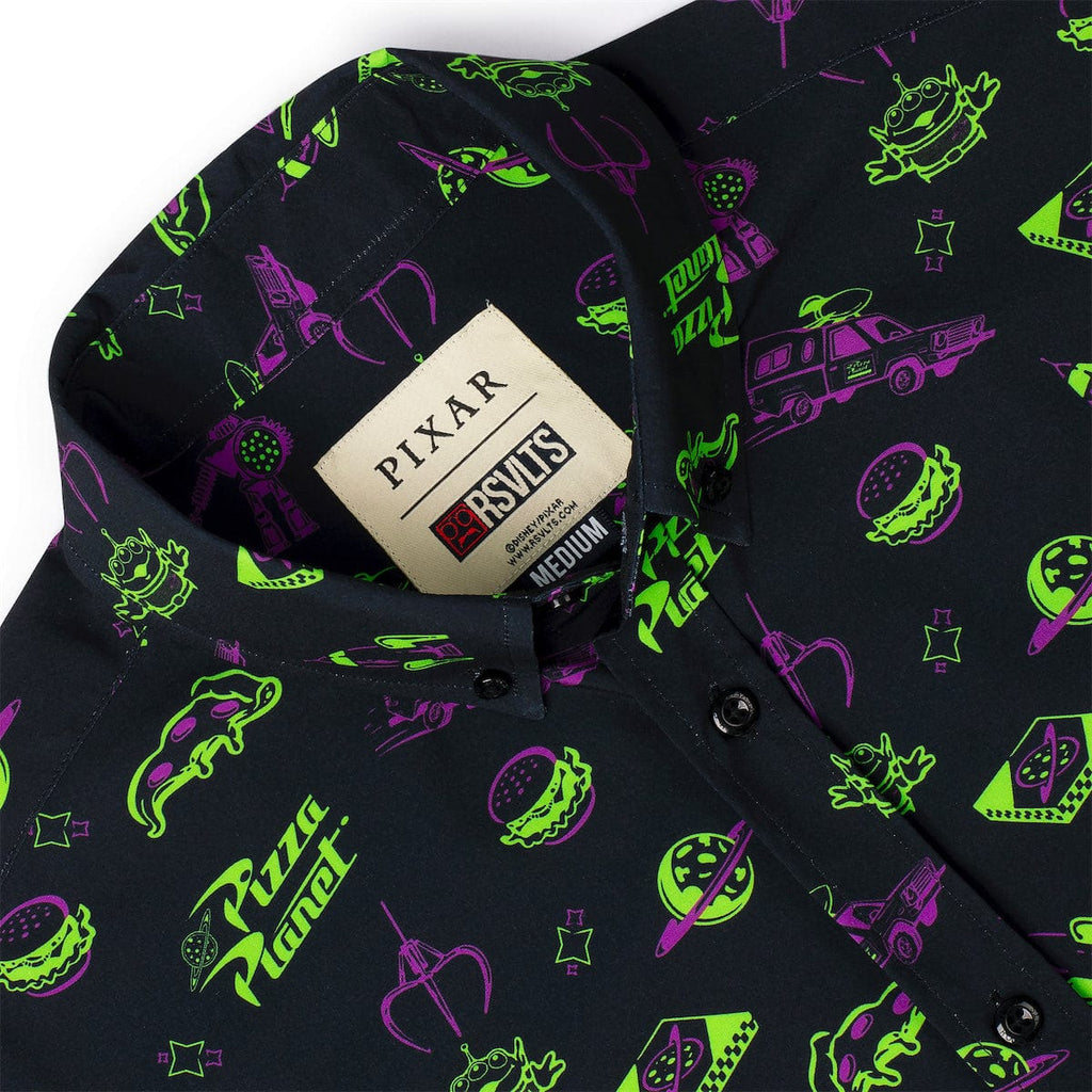 RSVLTS Cleared to Enter KUNUFLEX Short Sleeve Shirt in Black — detail 8