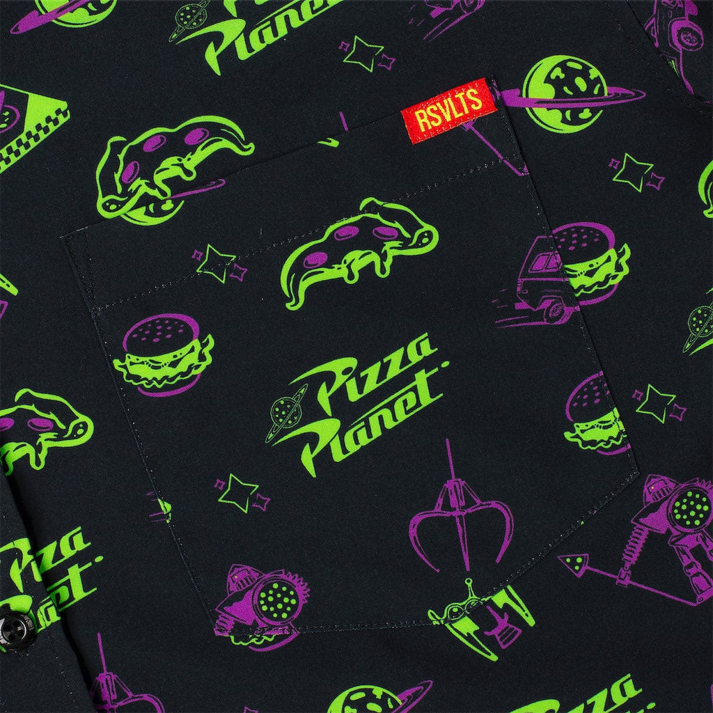 RSVLTS Cleared to Enter KUNUFLEX Short Sleeve Shirt in Black — detail 4