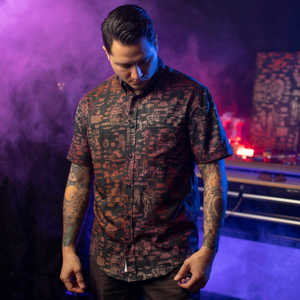 RSVLTS The J.A.R.V.I.S. KUNUFLEX Short Sleeve Shirt in Black — detail 12