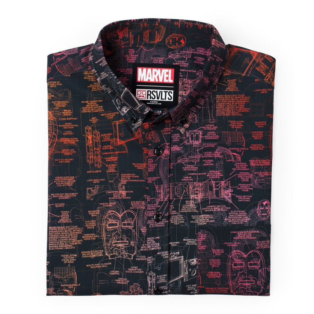 RSVLTS The J.A.R.V.I.S. KUNUFLEX Short Sleeve Shirt in Black — detail 17