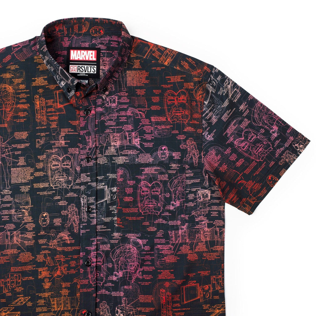 RSVLTS The J.A.R.V.I.S. KUNUFLEX Short Sleeve Shirt in Black — detail 8