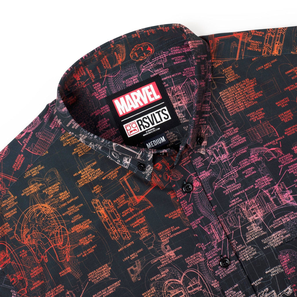 RSVLTS The J.A.R.V.I.S. KUNUFLEX Short Sleeve Shirt in Black — detail 14