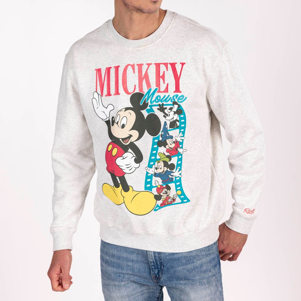 RSVLTS Mickey Through the Ears Crewneck Sweatshirt in Gray — detail 8