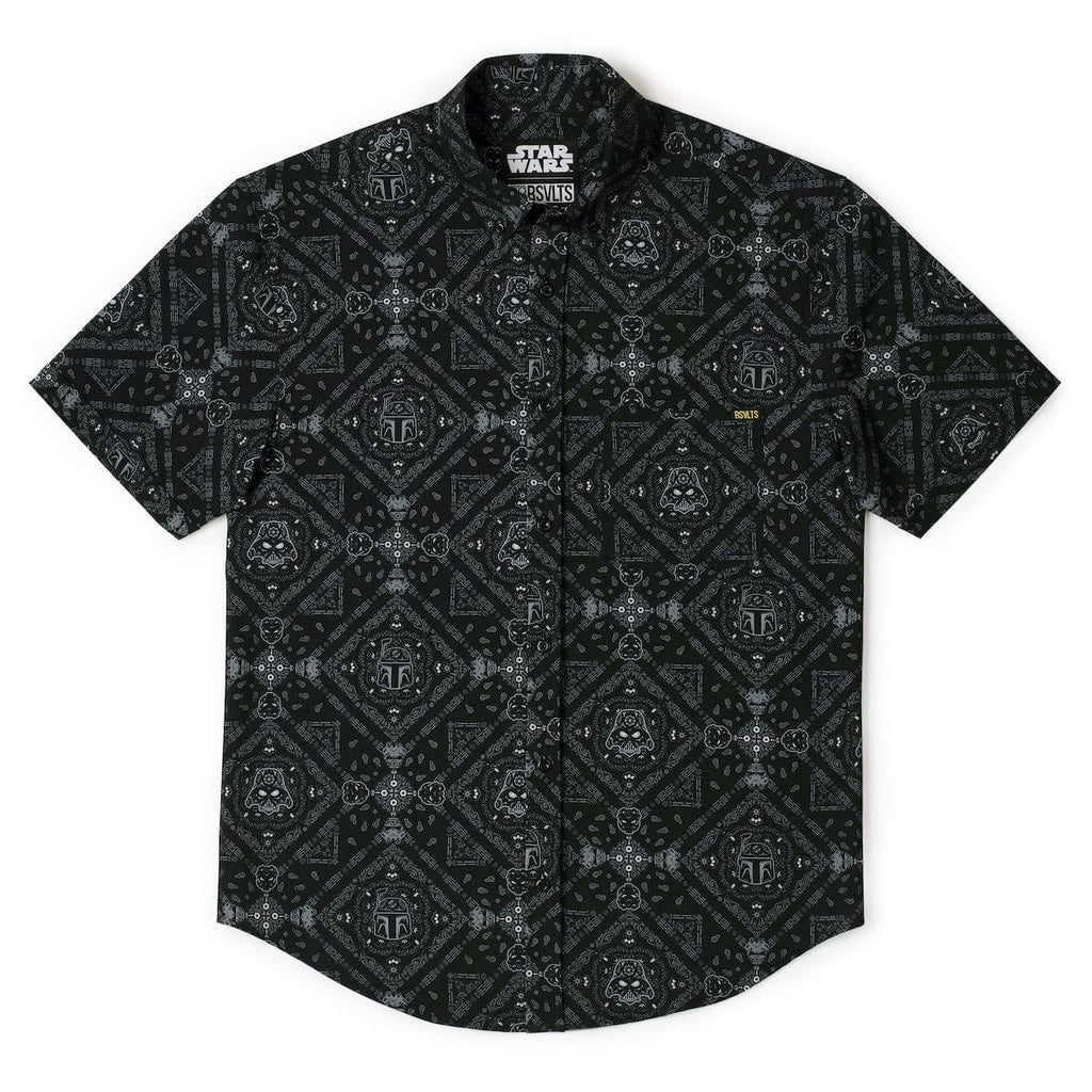 RSVLTS Day of the Dark Side KUNUFLEX Short Sleeve Shirt in Black — detail 7