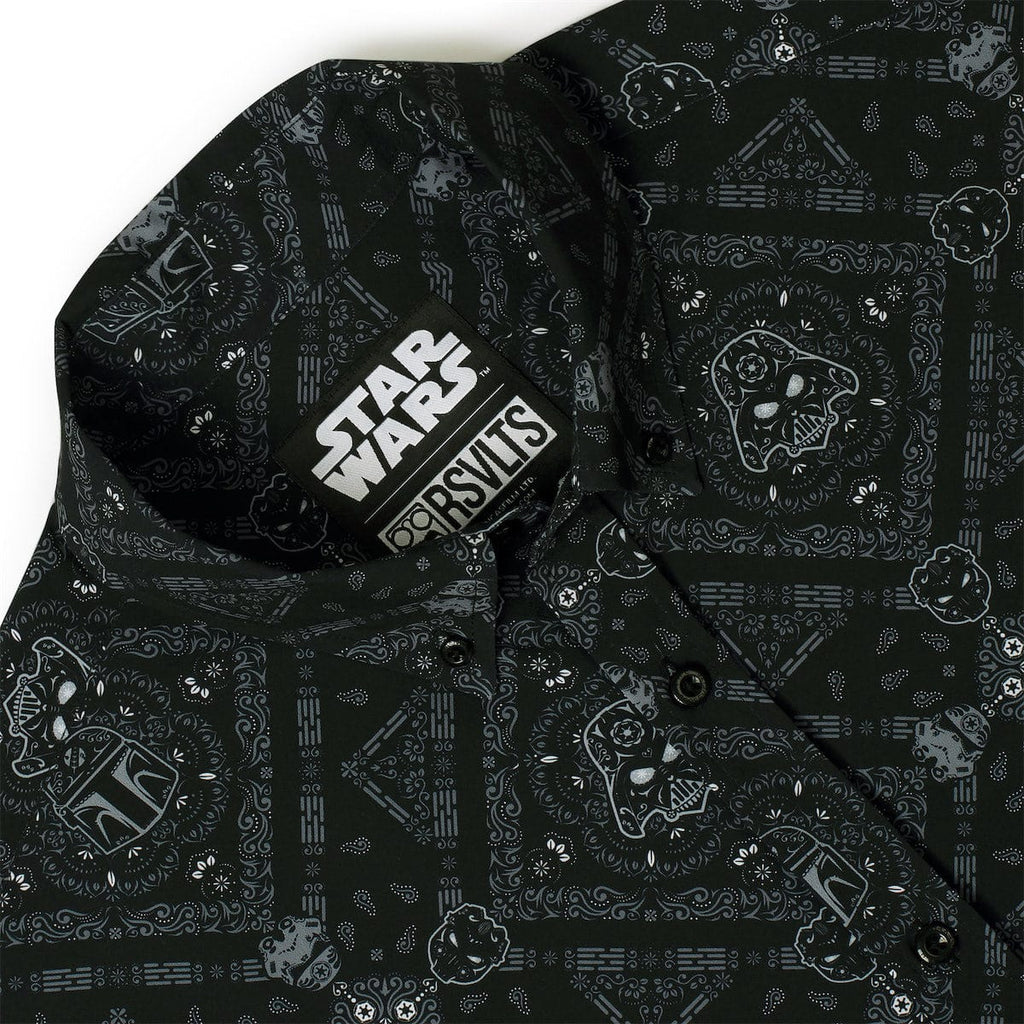 RSVLTS Day of the Dark Side KUNUFLEX Short Sleeve Shirt in Black — detail 9