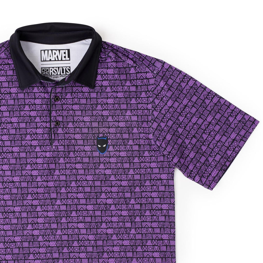 RSVLTS Wakanda Forever All-Day Polo in Purple — front view