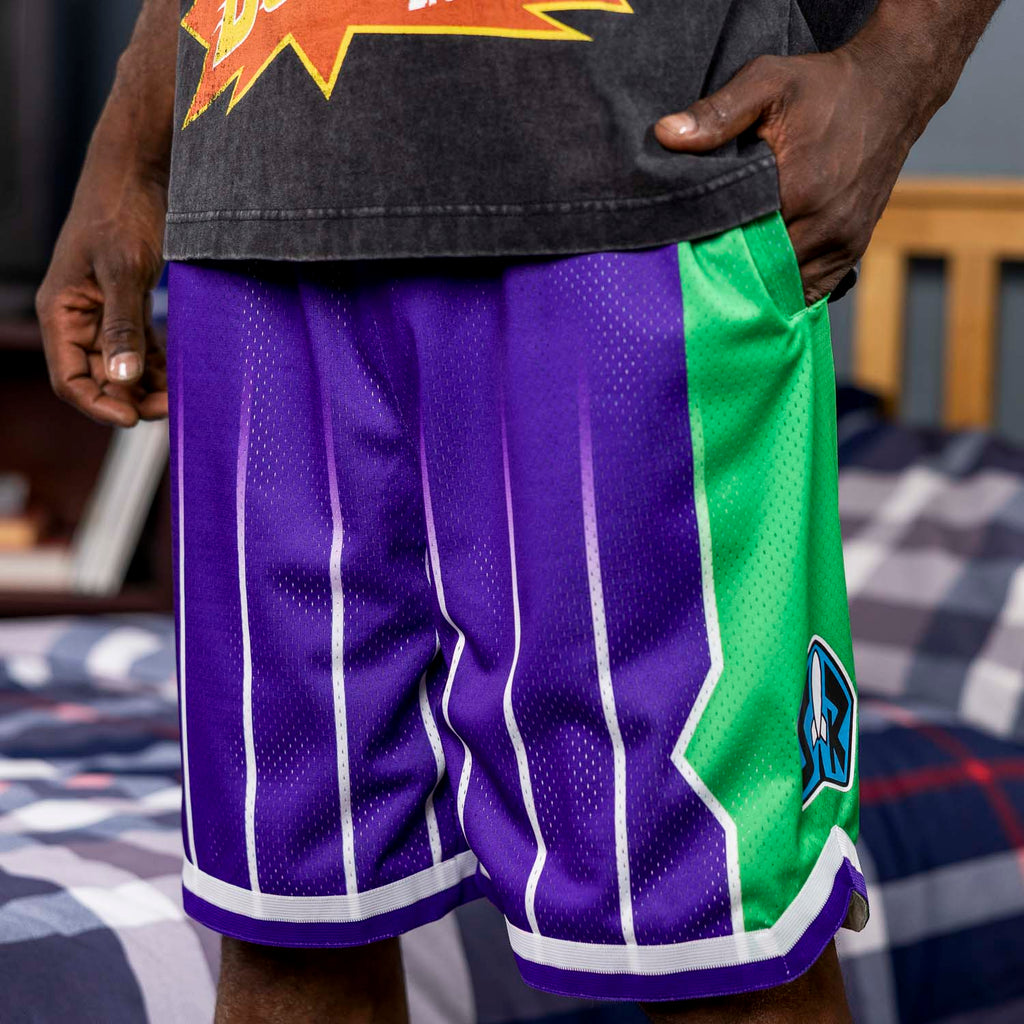 RSVLTS Space Ranger Mesh Shorts in Green — detail 2