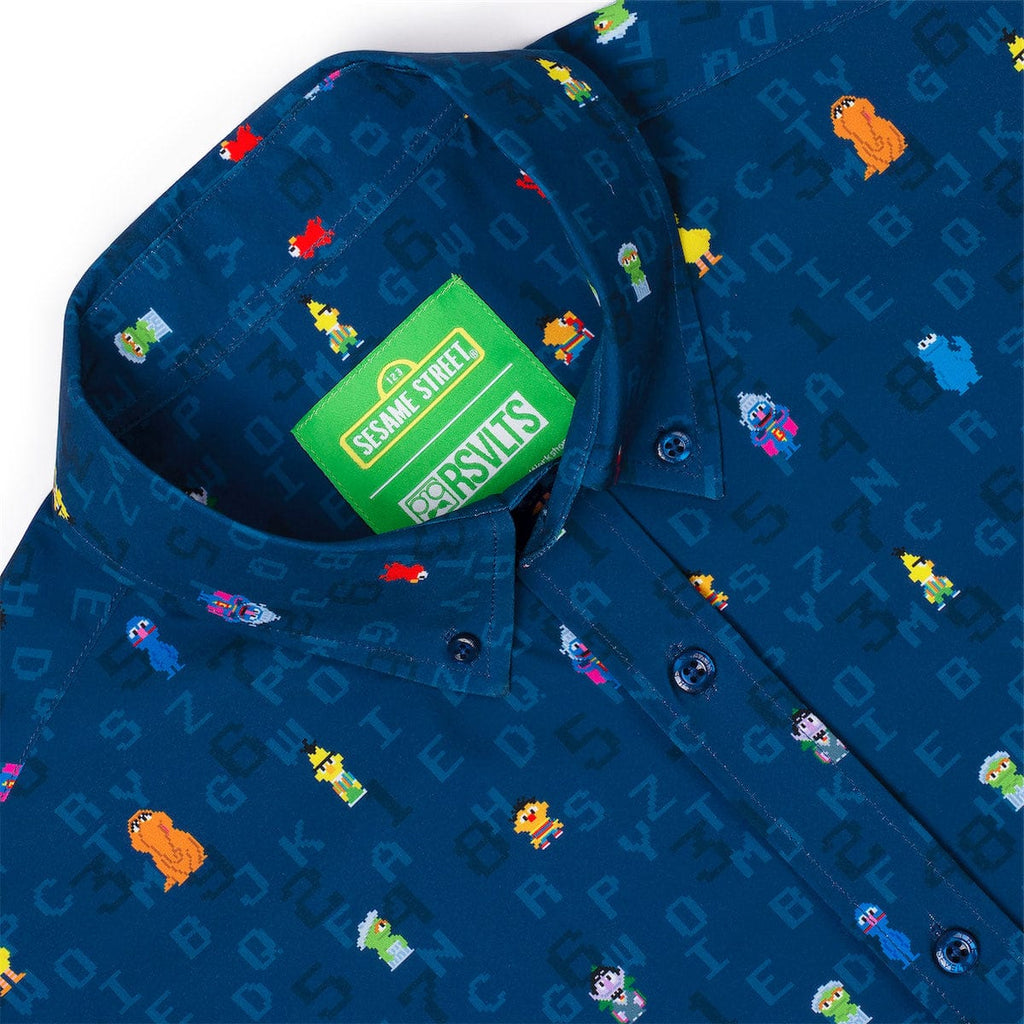 RSVLTS 8-Bit Buddies KUNUFLEX Short Sleeve Shirt in Blue — detail 9