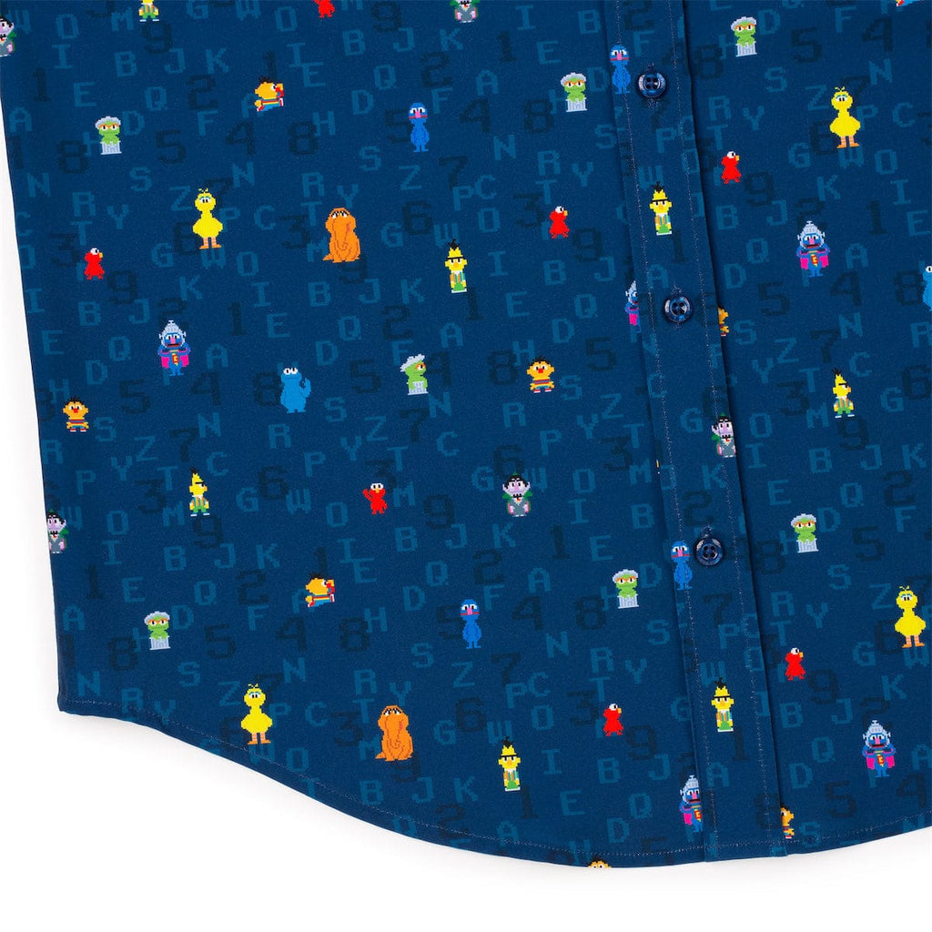RSVLTS 8-Bit Buddies KUNUFLEX Short Sleeve Shirt in Blue — detail 10