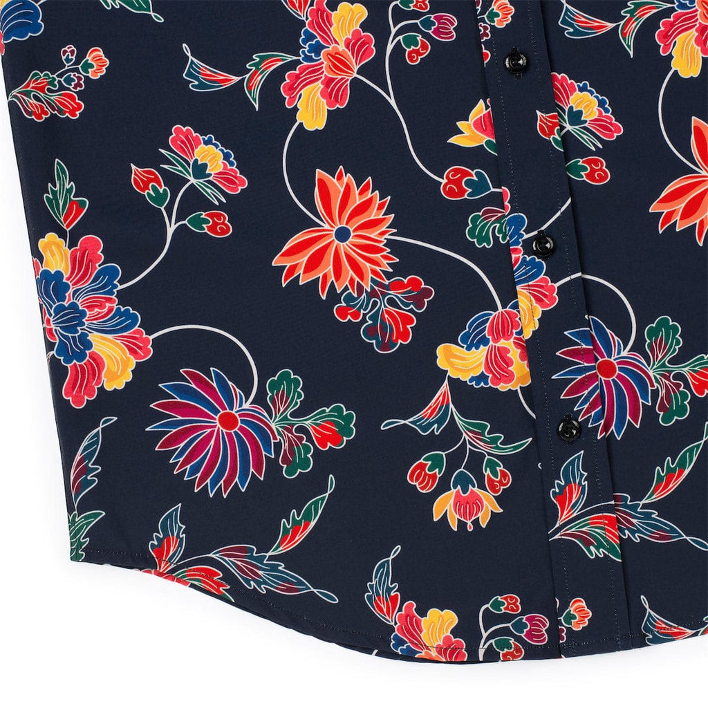 RSVLTS Retro Vines KUNUFLEX Short Sleeve Shirt in Black — detail 9