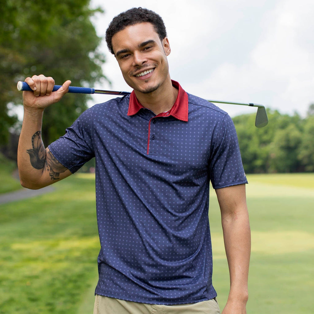 RSVLTS Fifty Nifty All-Day Polo in Blue — detail 3