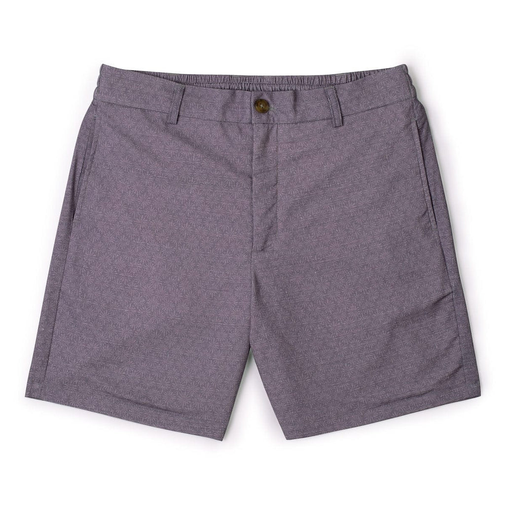 RSVLTS Violet Vacay (Faded) Bamboo Resort Shorts in Purple — front view