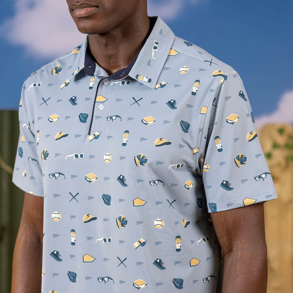 RSVLTS Summer of ‘62 All-Day Polo in Blue — detail 3