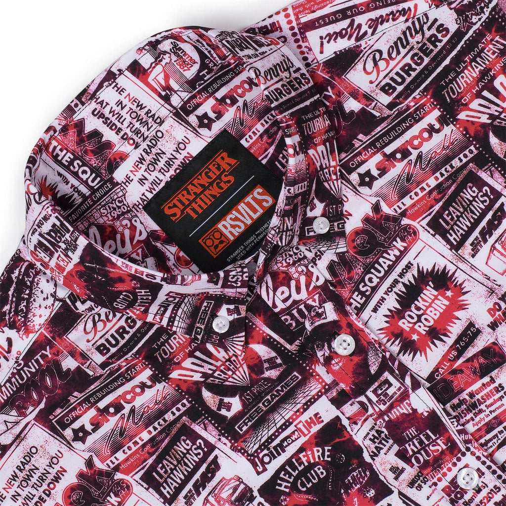 RSVLTS The Hawkins Post KUNUFLEX Short Sleeve Shirt in Brown — detail 6