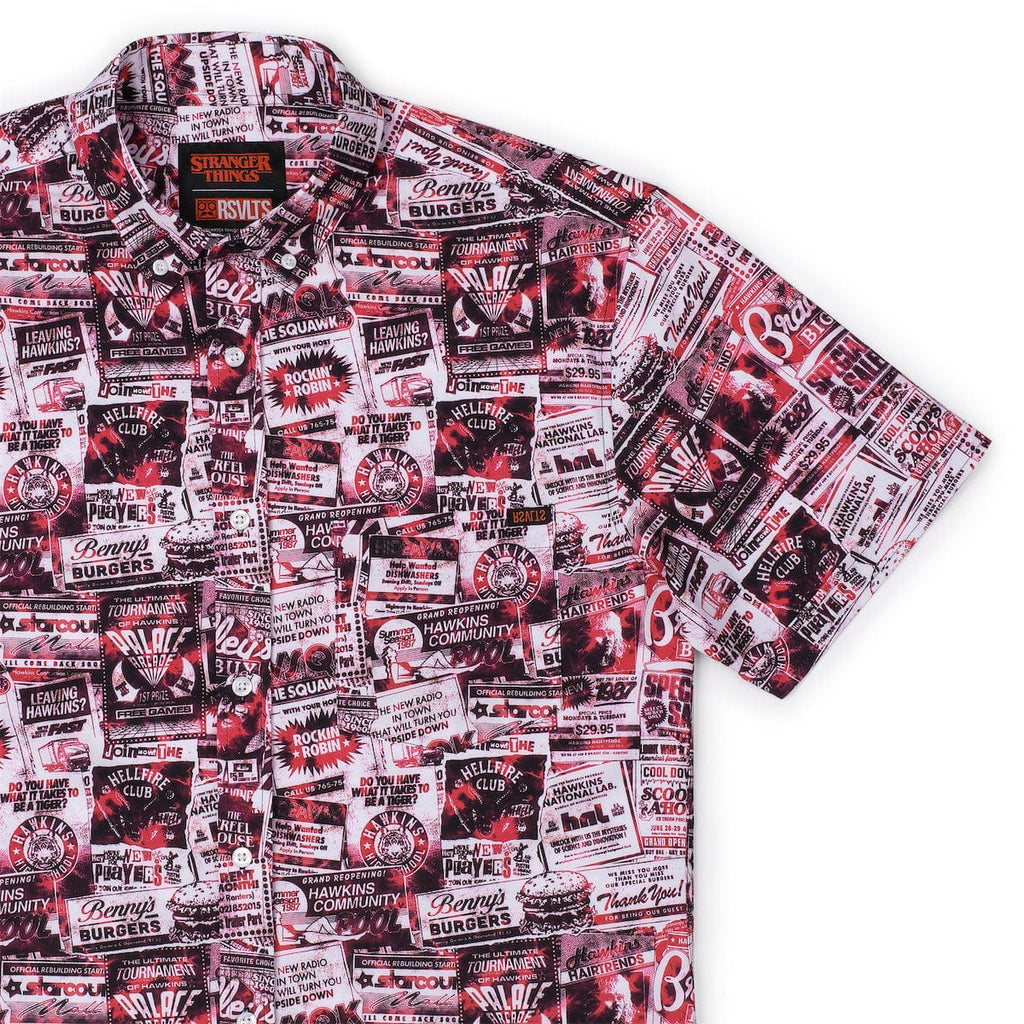 RSVLTS The Hawkins Post KUNUFLEX Short Sleeve Shirt in Brown — front view