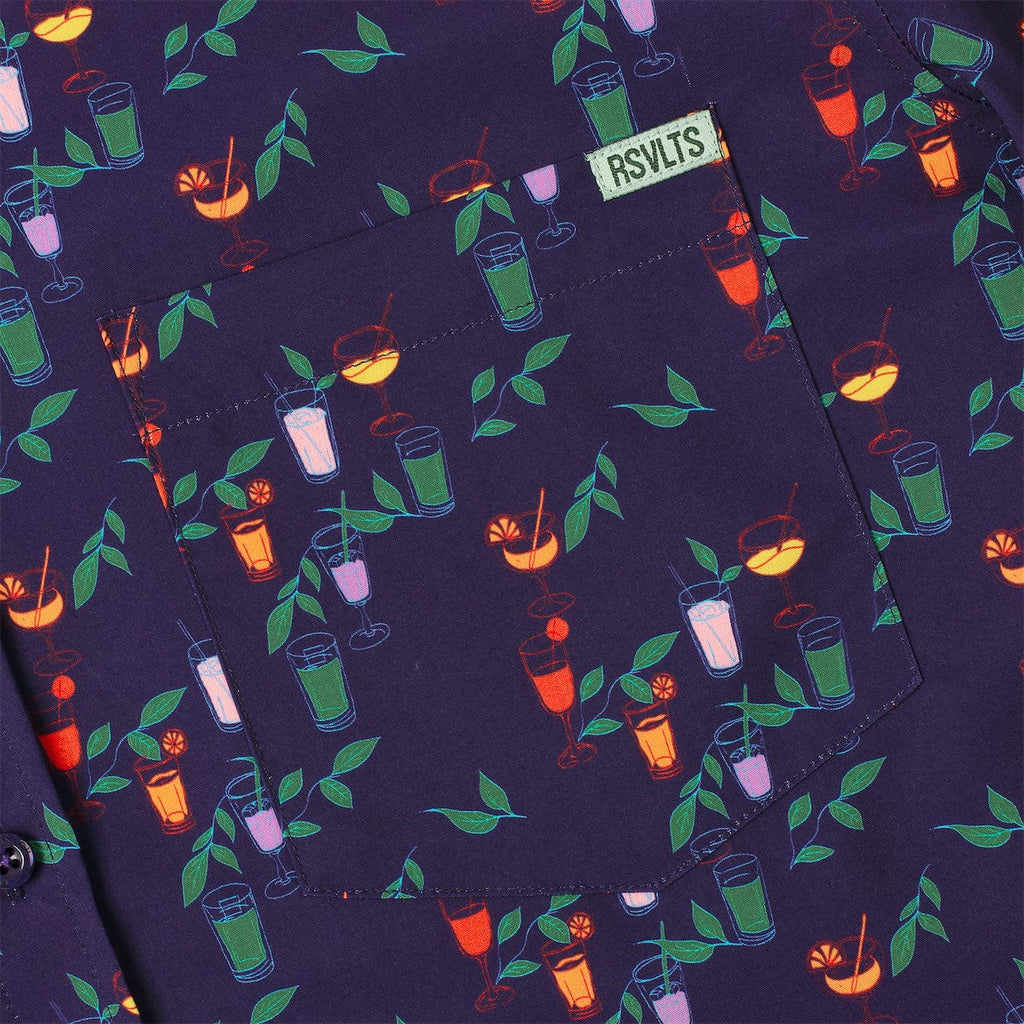 RSVLTS Off the Clock-tails KUNUFLEX Short Sleeve Shirt in Purple — detail 3