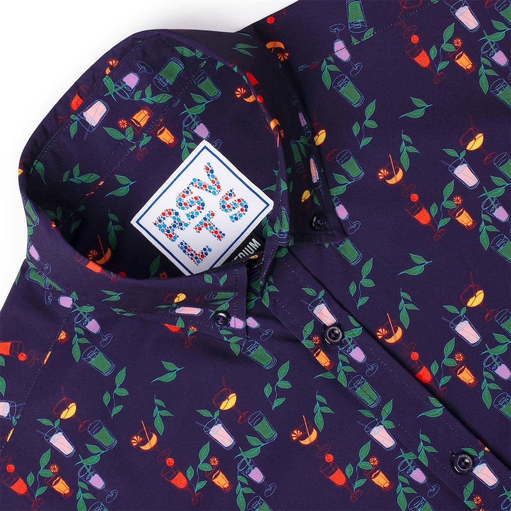 RSVLTS Off the Clock-tails KUNUFLEX Short Sleeve Shirt in Purple — detail 5