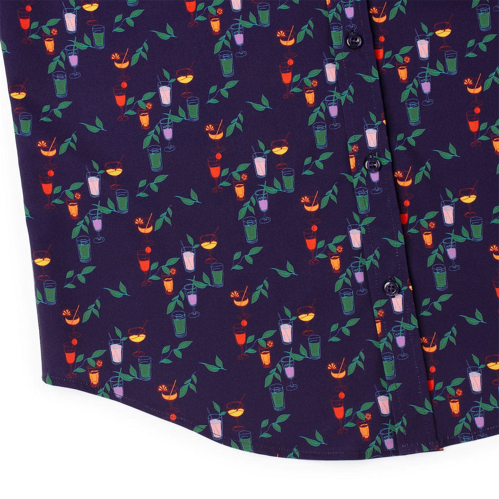 RSVLTS Off the Clock-tails KUNUFLEX Short Sleeve Shirt in Purple — detail 6