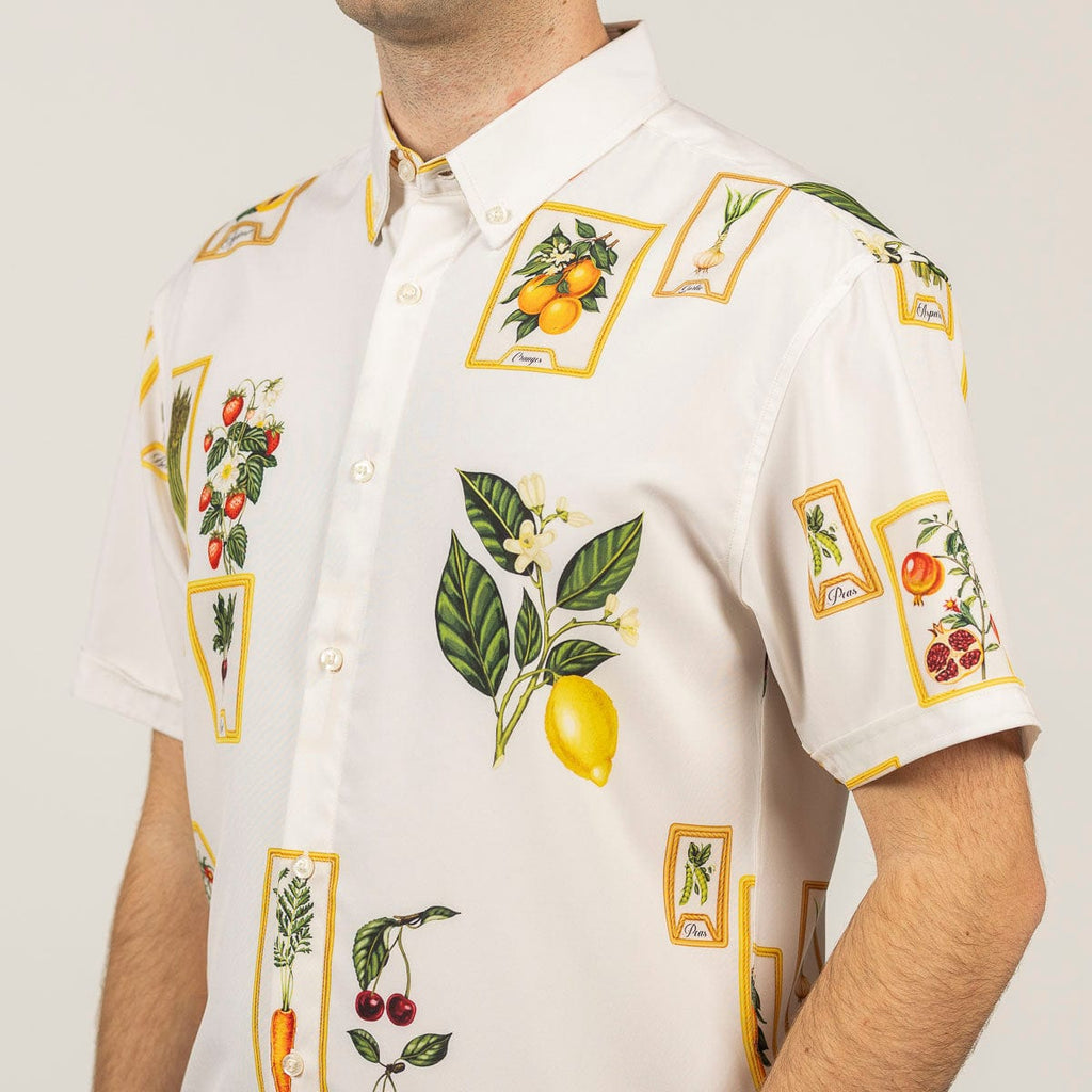 RSVLTS Grandma’s Kitchen KUNUFLEX Short Sleeve Shirt in Multicolor — front view