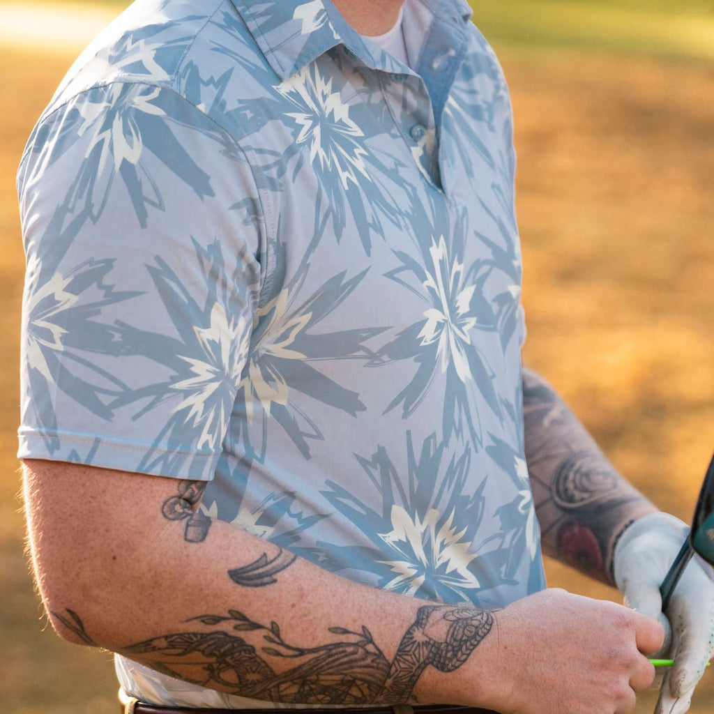 RSVLTS Starburst All-Day Polo in Blue — detail 3
