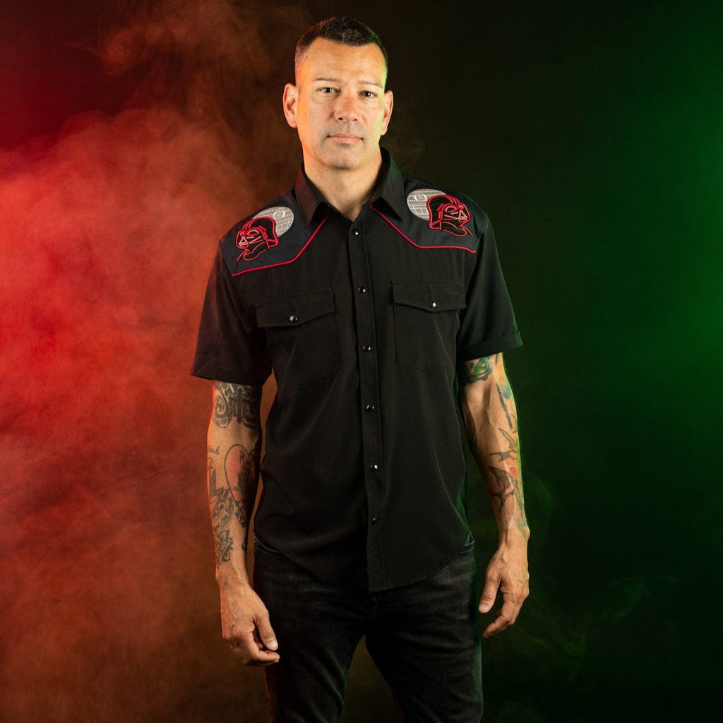 RSVLTS The Ultimate Weapon Roper Short Sleeve Shirt in Black — detail 4