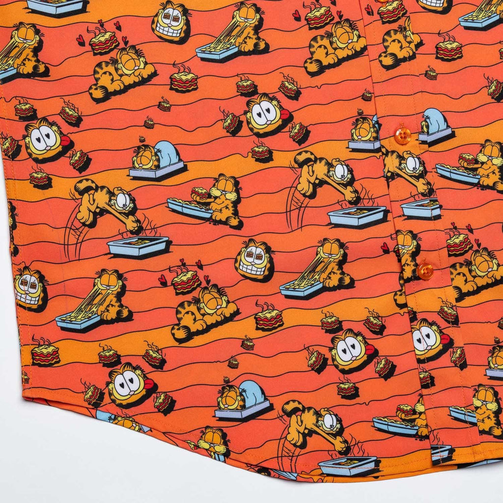 RSVLTS Lasagna Love KUNUFLEX Short Sleeve Shirt in Orange — detail 4