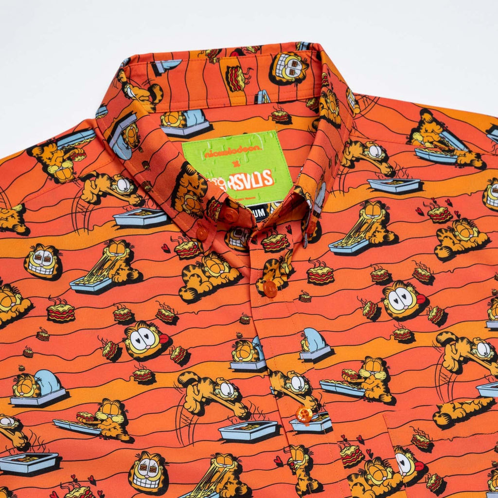 RSVLTS Lasagna Love KUNUFLEX Short Sleeve Shirt in Orange — detail 6