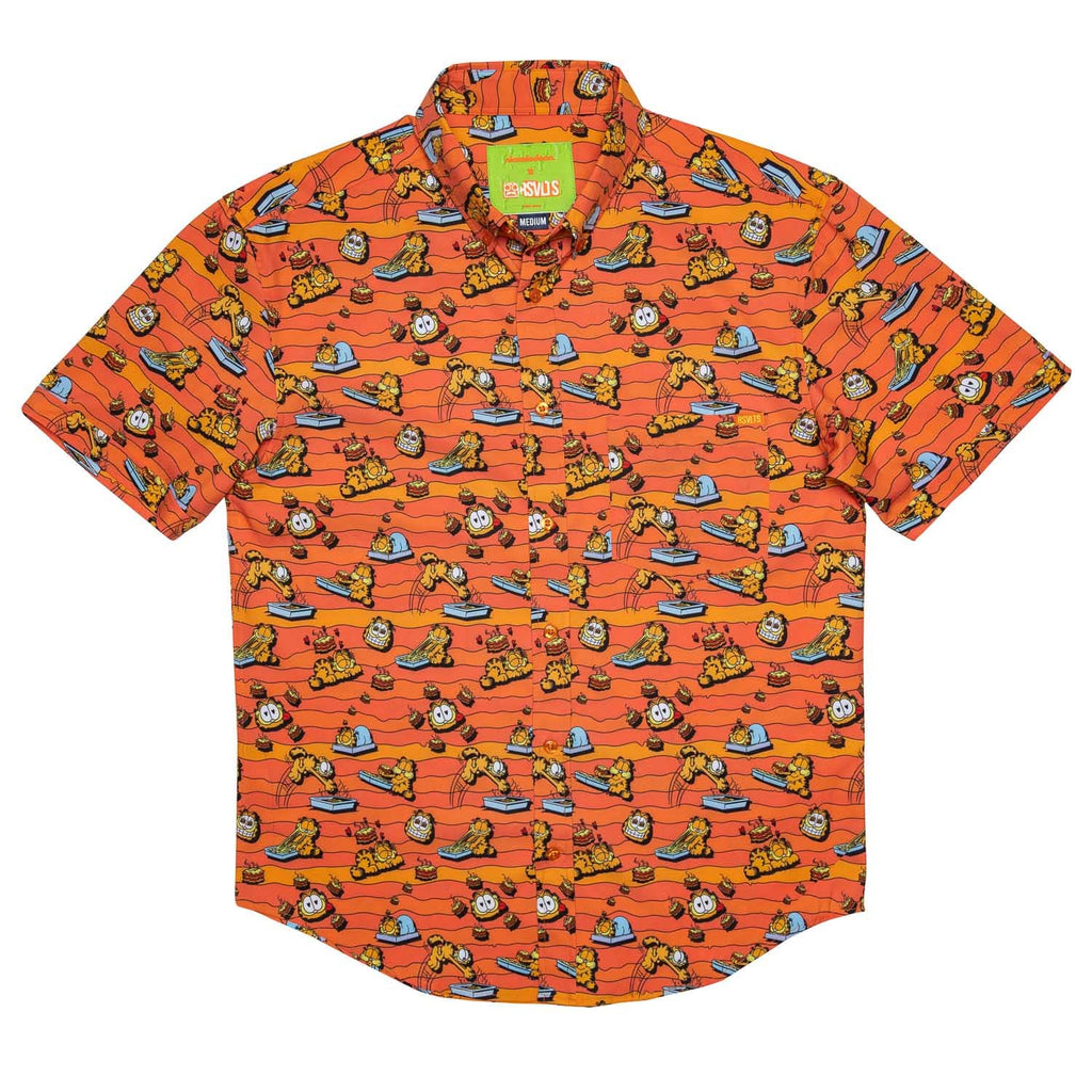 RSVLTS Lasagna Love KUNUFLEX Short Sleeve Shirt in Orange — detail 3