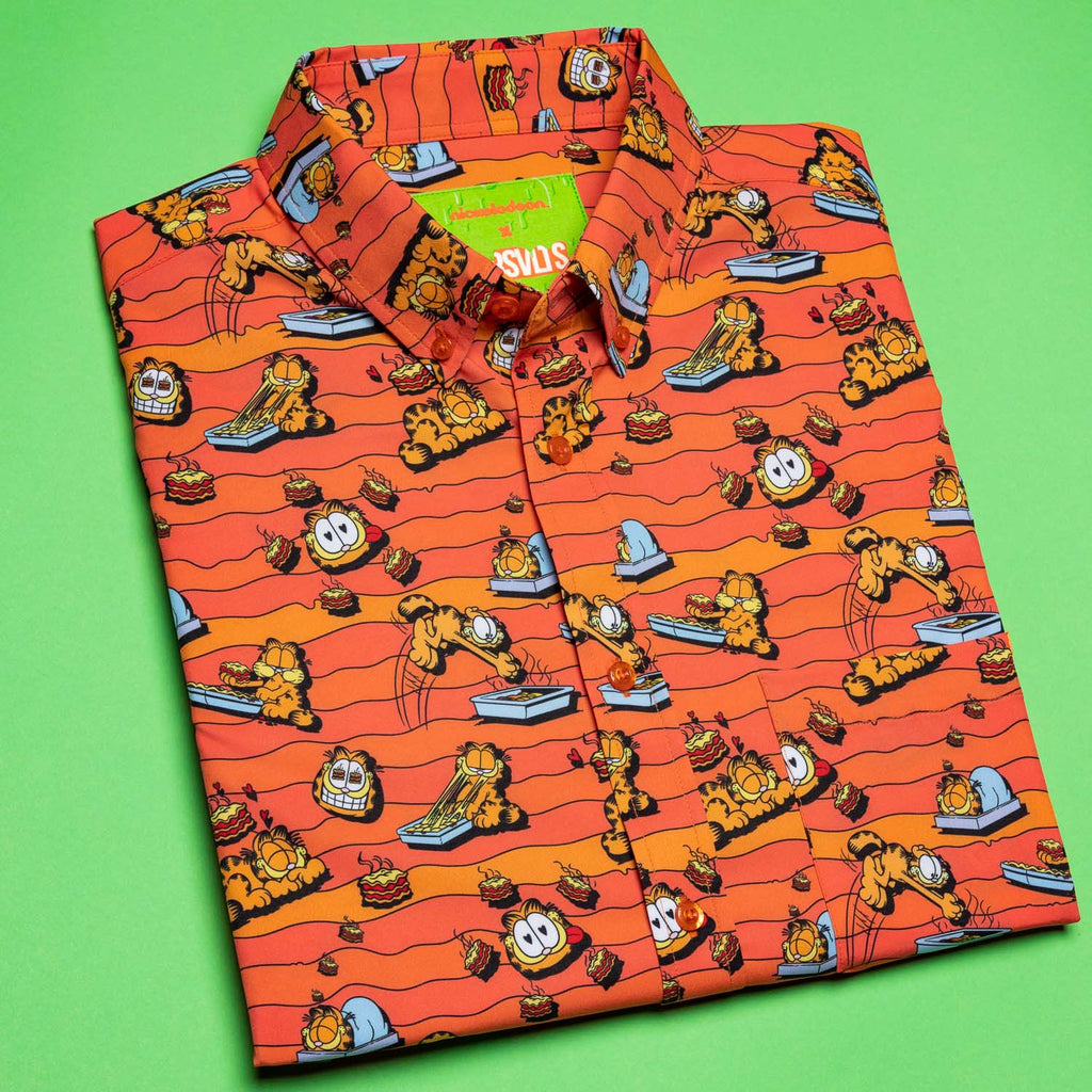 RSVLTS Lasagna Love KUNUFLEX Short Sleeve Shirt in Orange — detail 7